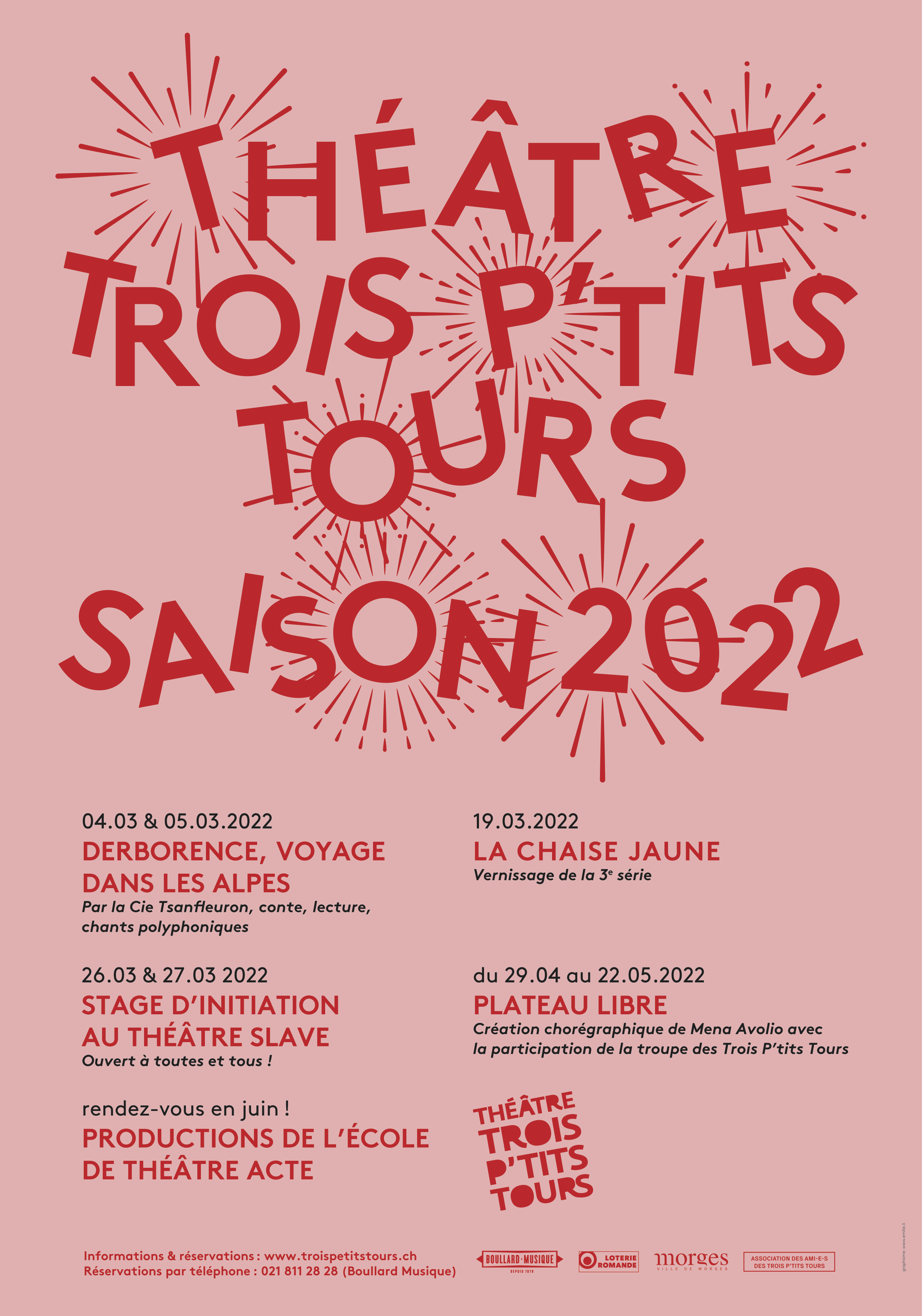 Saison 2022 Théâtre Trois Ptits Tours 